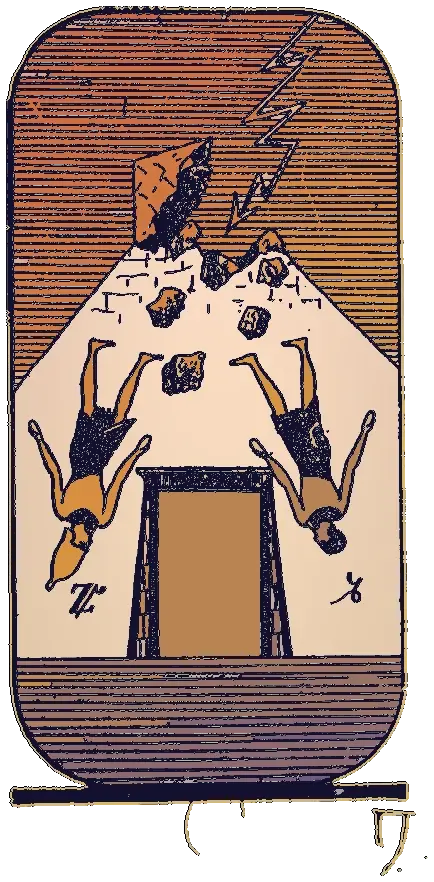 Lámina del arcano XVI, La Fragilidad